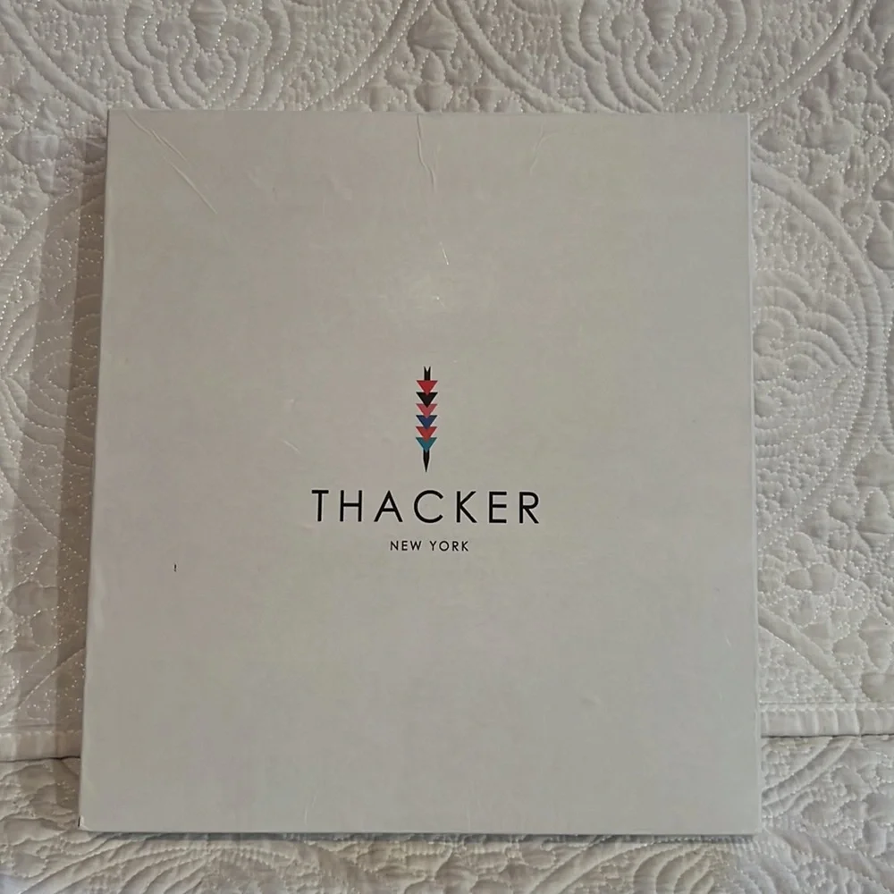 Thacker New York‎ genuine leather clutch and card case 2 piece gift set, NWT